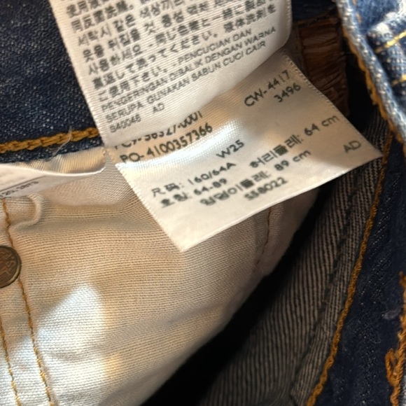 Levi’s 501 ladies cutoff western denim shorts fly button size 25 - Picture 9 of 9